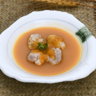 단호박 된장매쉬와 해물굴림만두