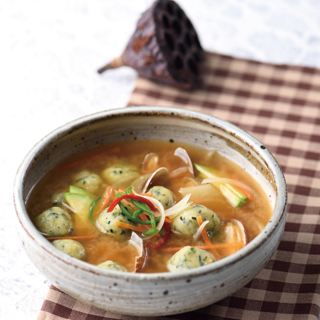 된장시금치옹심이